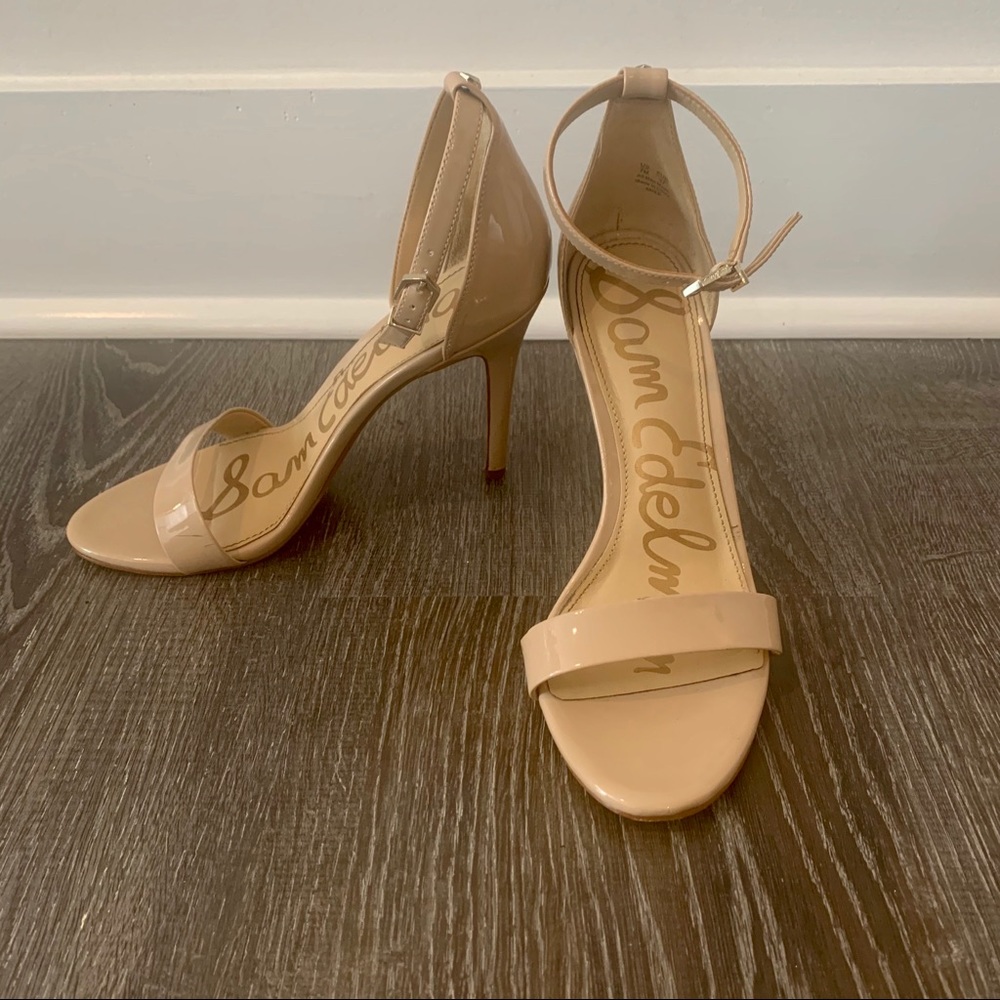 Sam Edelman Patent Leather Nude Heels